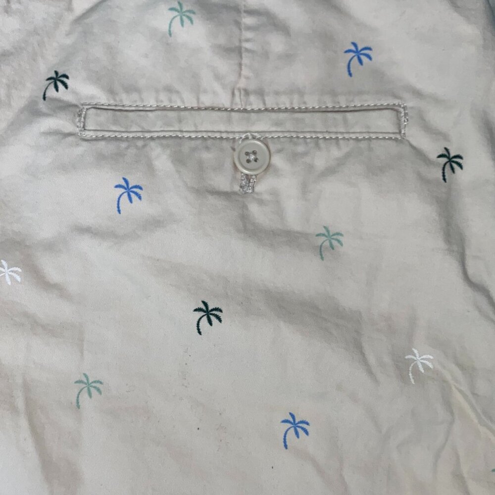 H&M Mens shorts khaki & palm trees - GUC